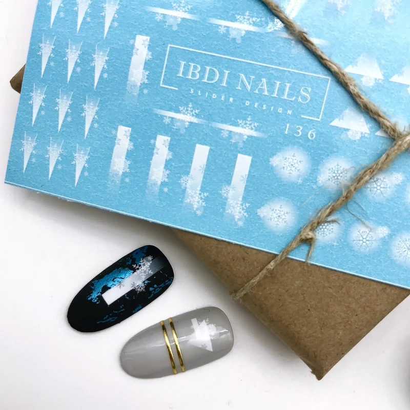 IBDI Snowflake winter nail decals / sliders #136