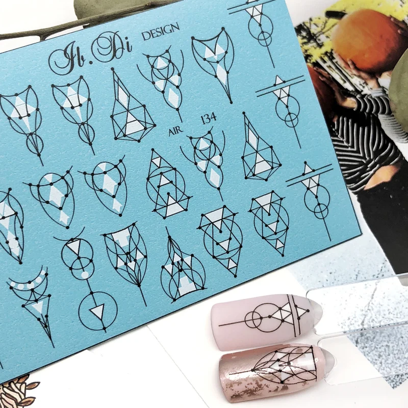 IBDI Geometric pattern nail decals / sliders #Air 134