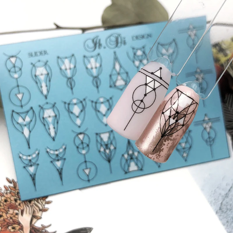 IBDI Geometric pattern nail decals / sliders #Air 134