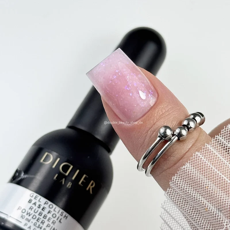 POWDER PINK - RUBBER BASE COAT FOIL 10 ml DIDIER LAB