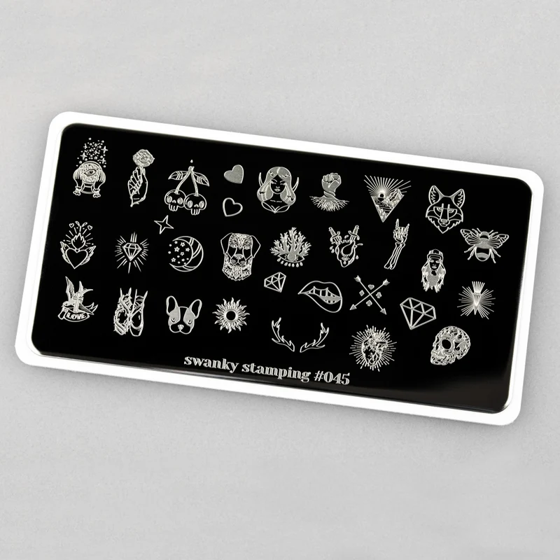 Stamping Platte Schablone Nr. 045 von Swanky