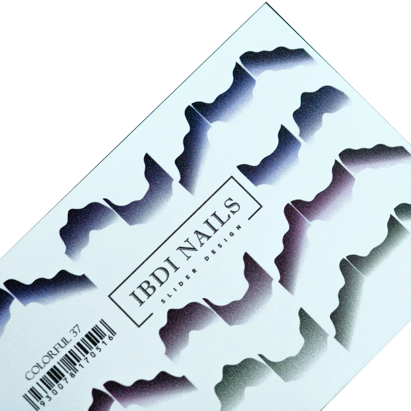 IBDI Abstract nail decals / sliders #Colorful 37
