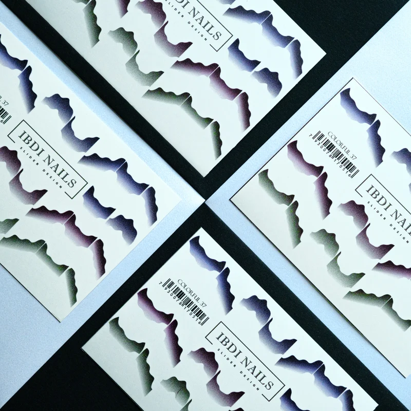 IBDI Abstract nail decals / sliders #Colorful 37