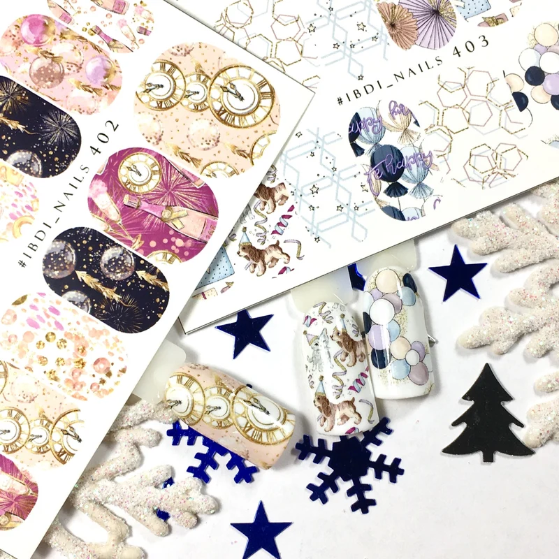 IBDI New Years nail decals / sliders #402