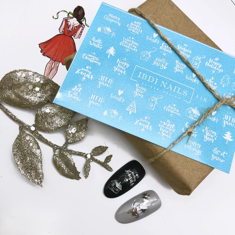 IBDI Christmas nail decals / sliders #Air 142