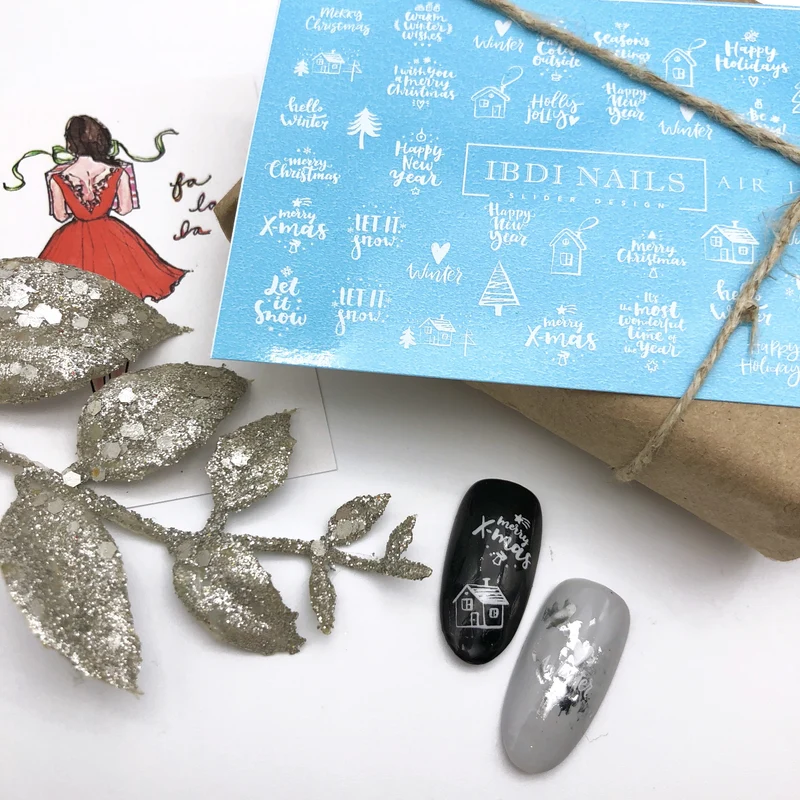 IBDI Christmas nail decals / sliders #Air 142