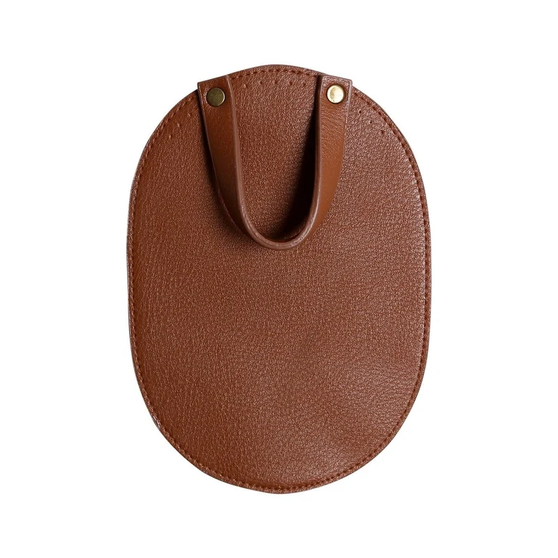 Taschenklappe für Metallverschluss - Braun/Bronze