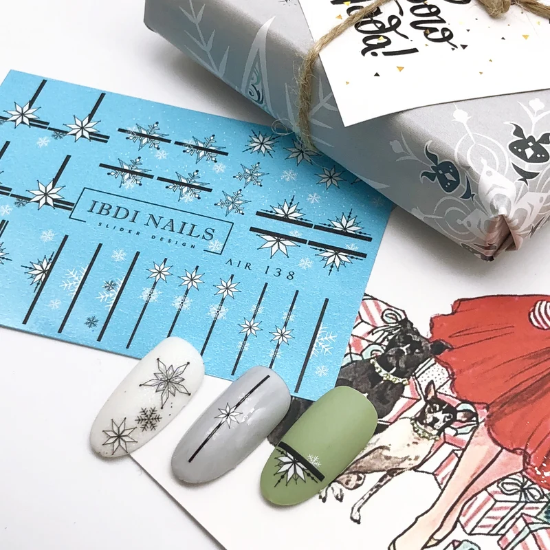 IBDI snowflake nail decals / sliders #138