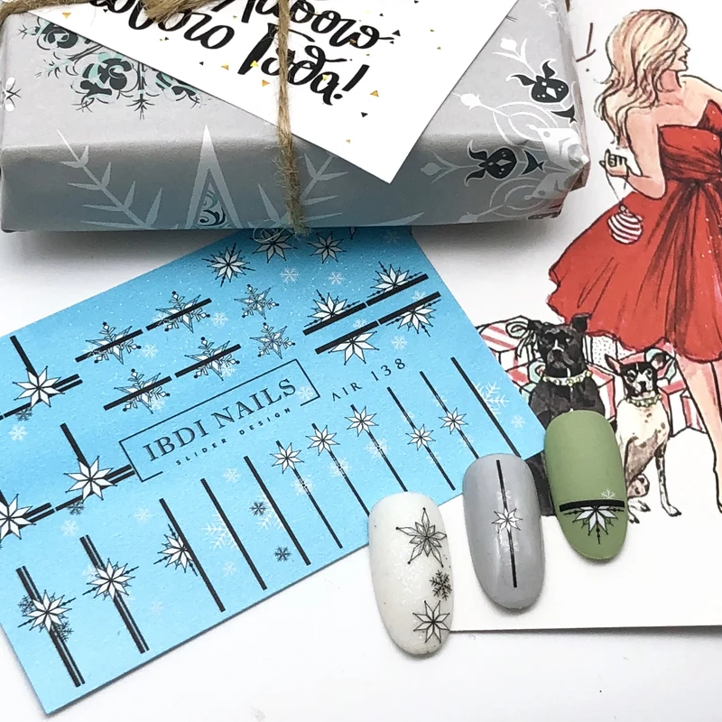IBDI snowflake nail decals / sliders #138
