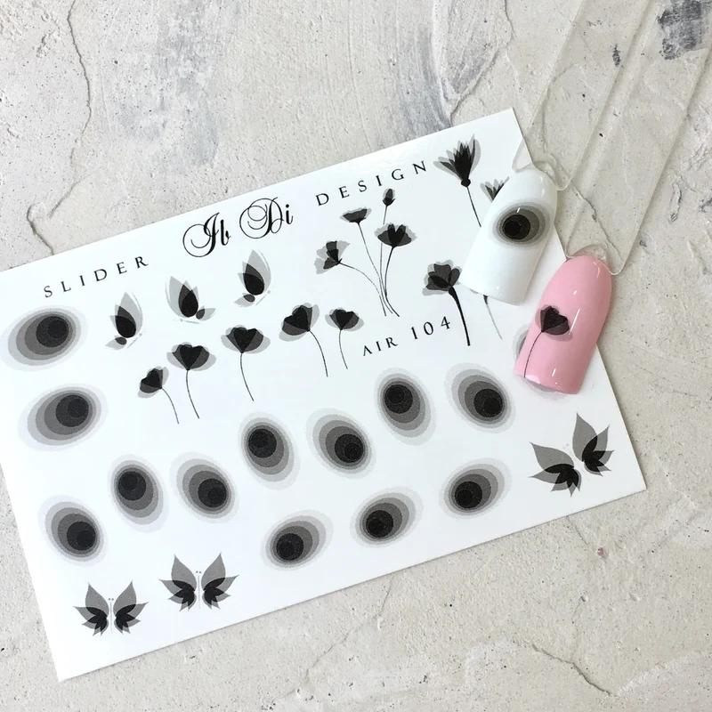 IBDI Wispy flower nail decals / sliders #Air 104