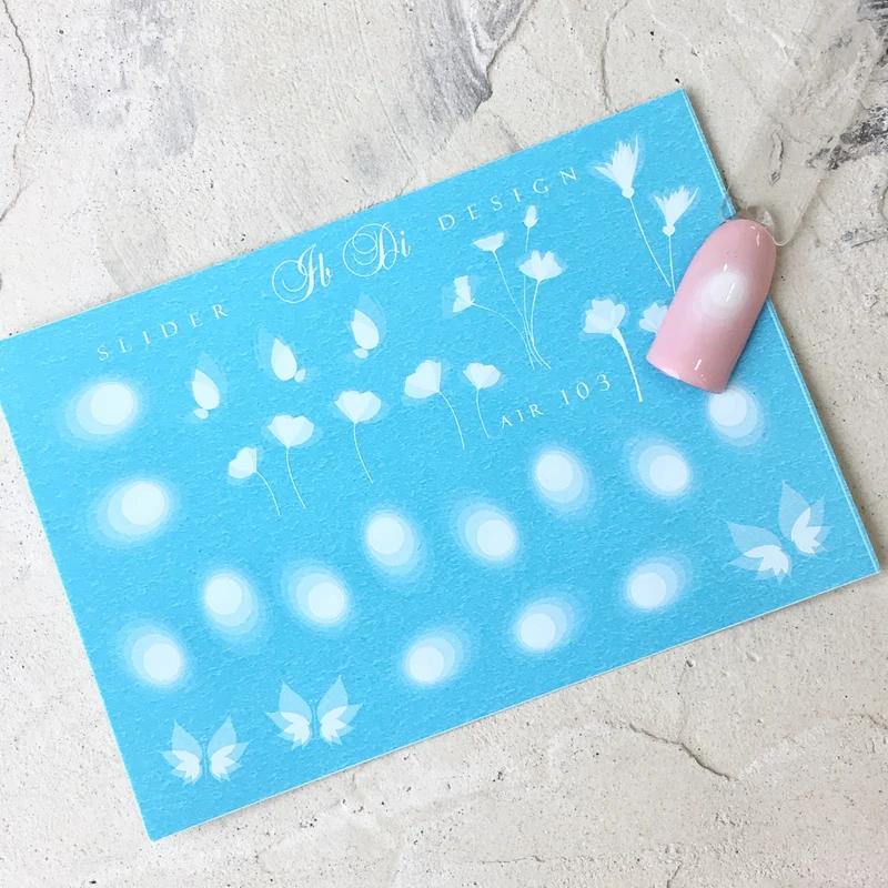 IBDI Wispy flower nail decals and sliders #Air 103