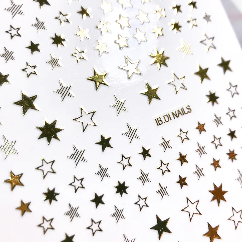 Gold stars for nail art