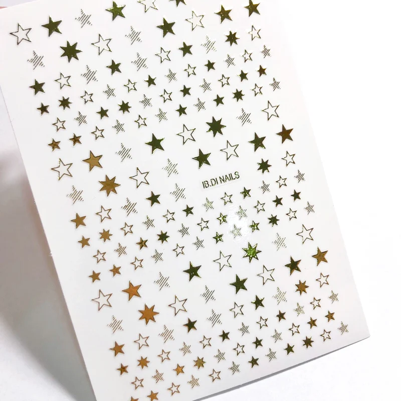 Gold stars for nail art