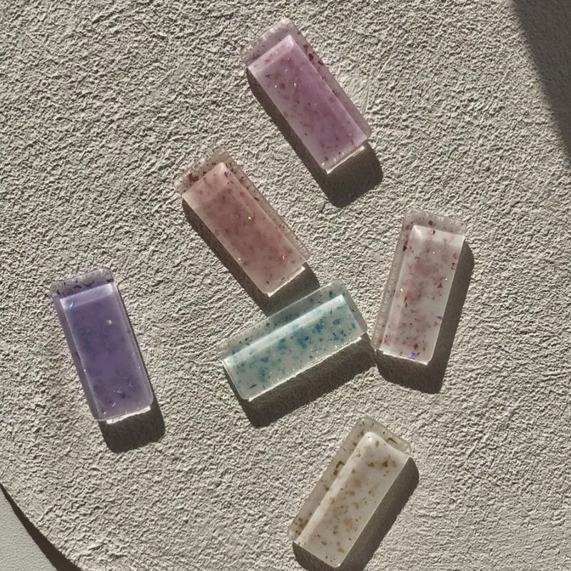 Rechteck - Swatch display für Nagellack Glas Transparent (10 Stück)