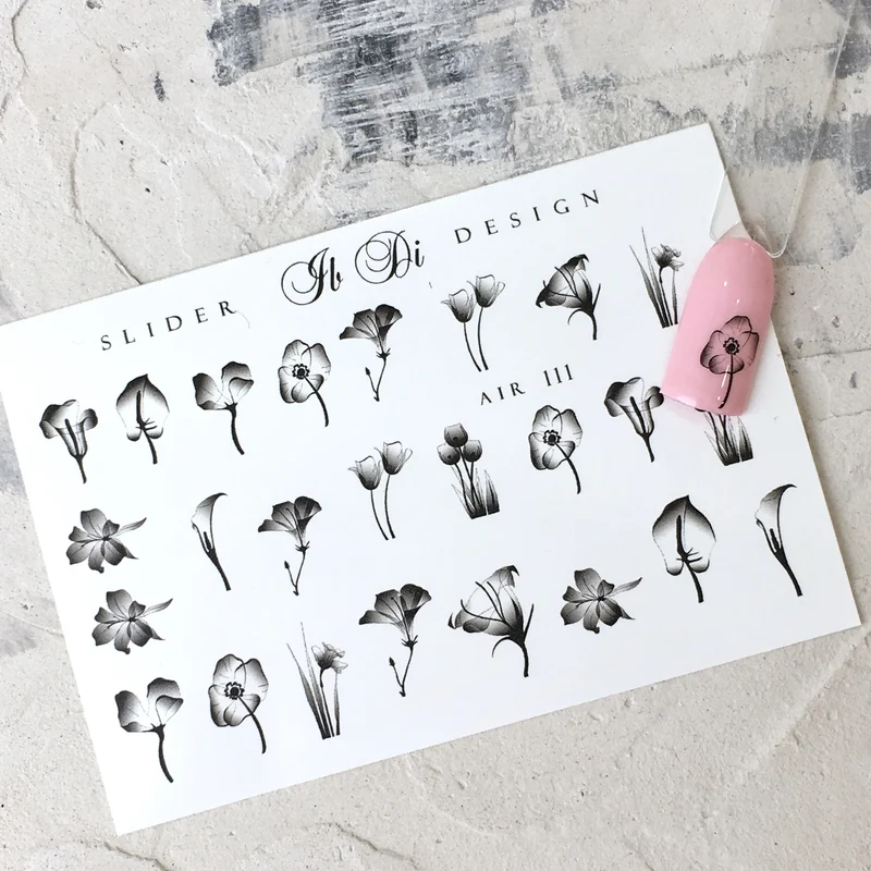 IBDI Flower nail decals / sliders #Air 111
