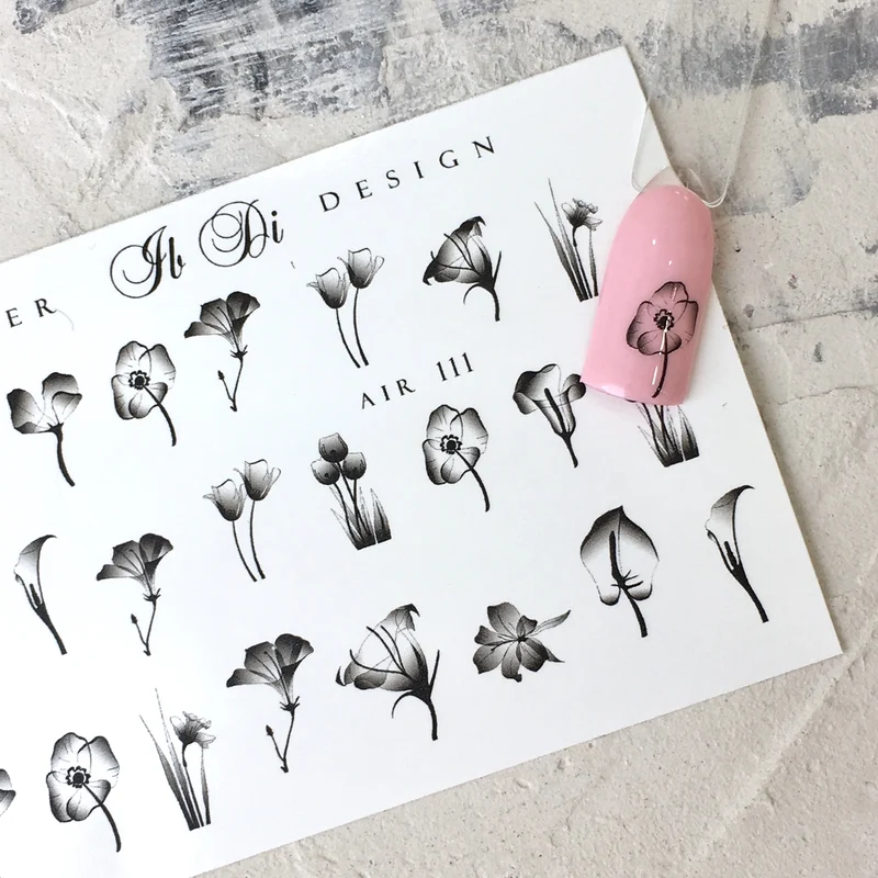 IBDI Flower nail decals / sliders #Air 111