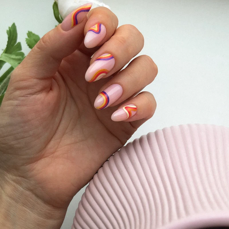 IBDI Line nail decals / sliders #Colorful 31