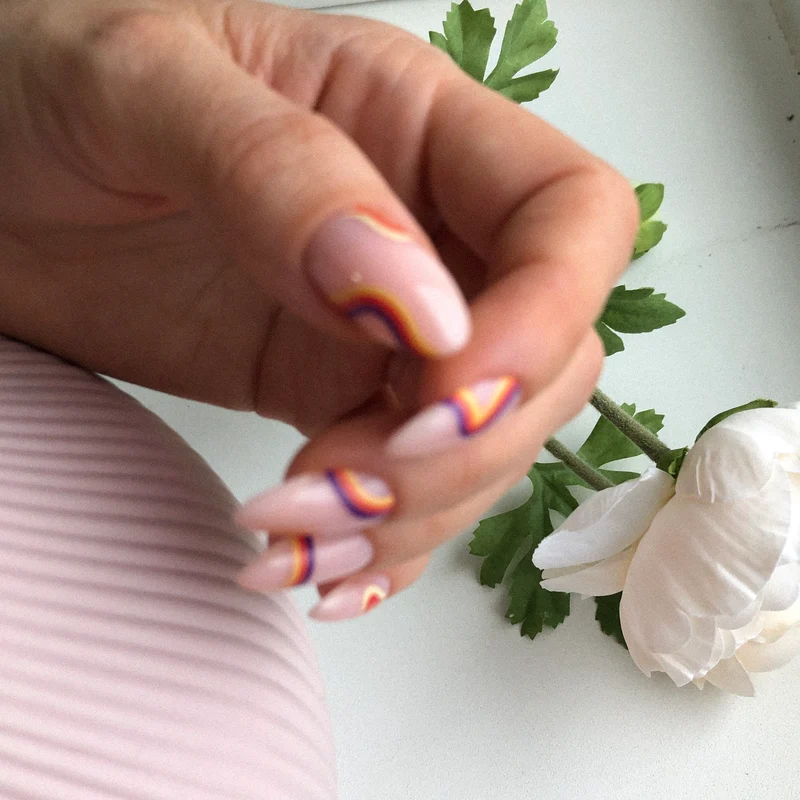 IBDI Line nail decals / sliders #Colorful 31