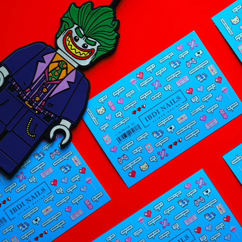 IBDI Video game quotes / words and unicorn nail decals / sliders