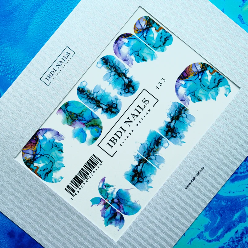 IBDI Abstract design nail decals / sliders 483