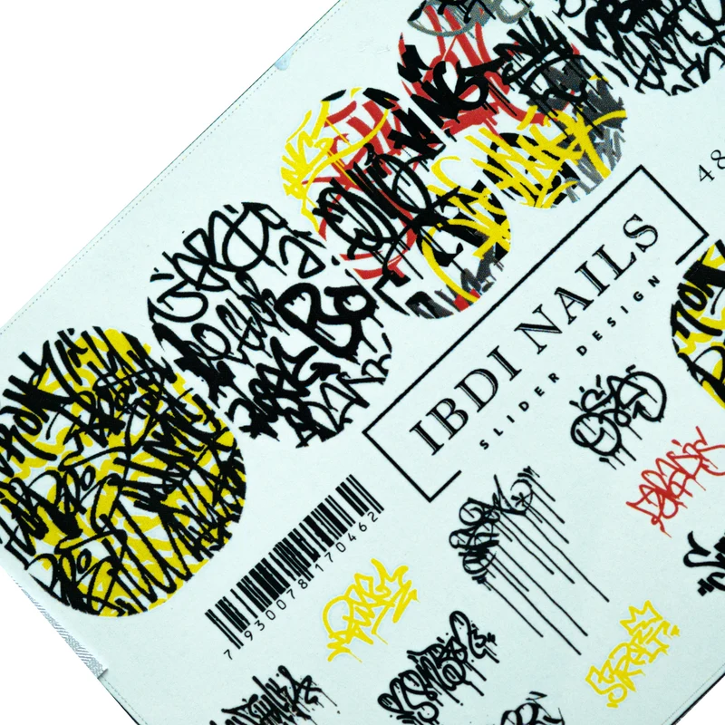 IBDI Abstract design nail decals / sliders 485
