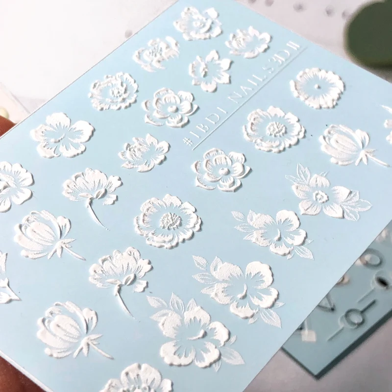 IBDI 3D Flower nail decals / sliders 3D 11