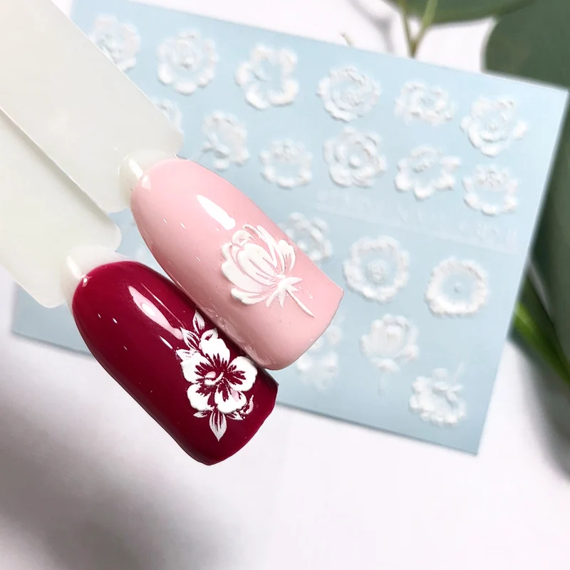 IBDI 3D Flower nail decals / sliders 3D 11