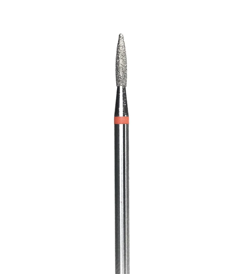 Diamond e-file nail drill bits 018– flame drop(round tip), soft grit, Russian manicure nail drill bits, non painful cuticle cutter