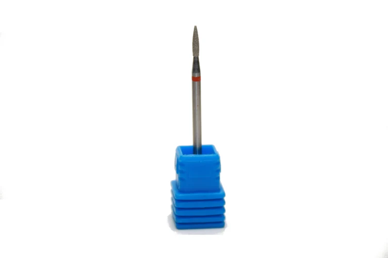 Diamond e-file nail drill bits 018– flame drop(round tip), soft grit, Russian manicure nail drill bits, non painful cuticle cutter