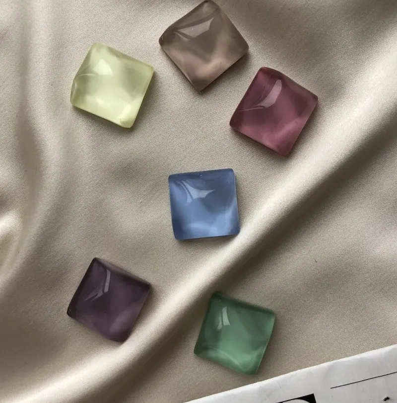 Quadrat flach - Swatch display für Nagellack Glas Transparent (10 Stück)