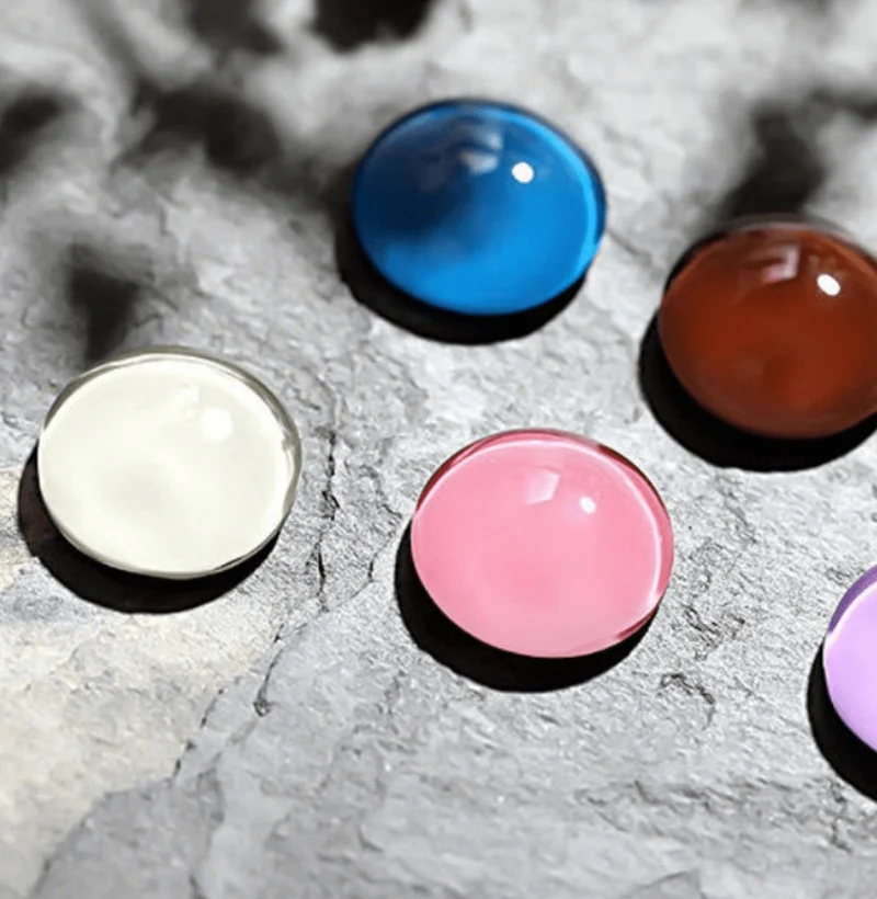 Rund Swatch display für Nagellack Glas Transparent (10 Stück)