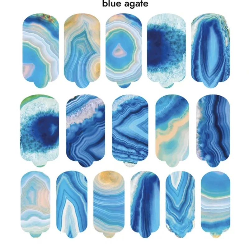 Nagelfolie Blue Agate - Nail Wraps by Provocative Nails