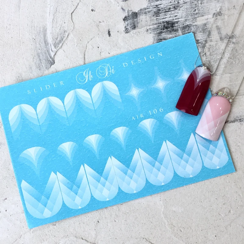 IBDI Geometric fade nail decals / sliders #Air 106