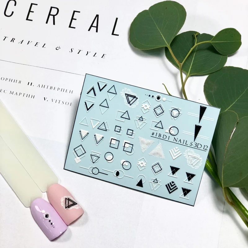 IBDI 3D Geometric nail decals / sliders #3D 12