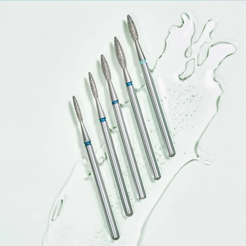 Fräseraufsatz FLAMME Diamant Bit 'mittel' (blau) in Größen: 1,4mm bis 2,3mm von STALEKS