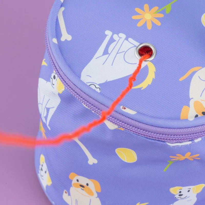 Garnhaltertasche mit Aufdruck
