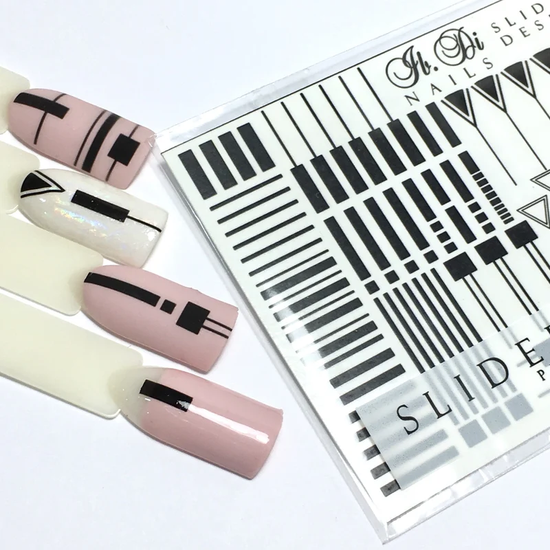IBDI B&W Geometry nail decals / sliders #377