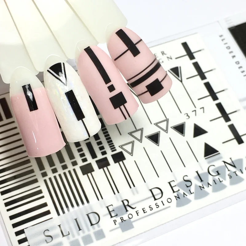 IBDI B&W Geometry nail decals / sliders #377