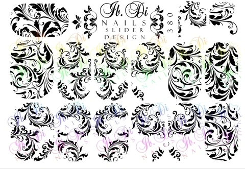 Wispy leafs nail decals / sliders IBDI