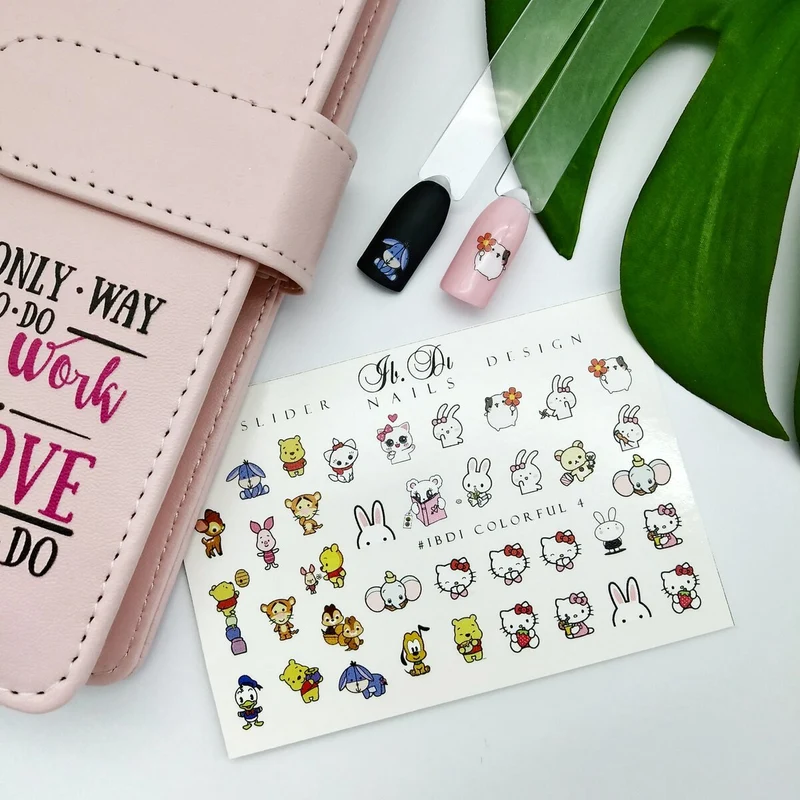 IBDI Hello kitty nail decals / sliders COLORFUL 4