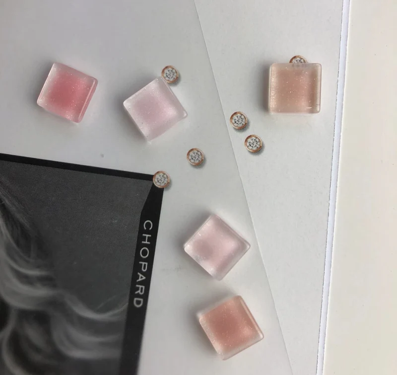 Quadrat Swatch display für Nagellack Glas Transparent (10 Stück)