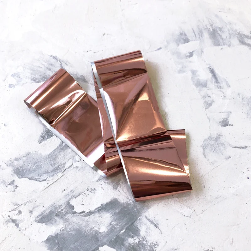 Rose Gold foil, nail art