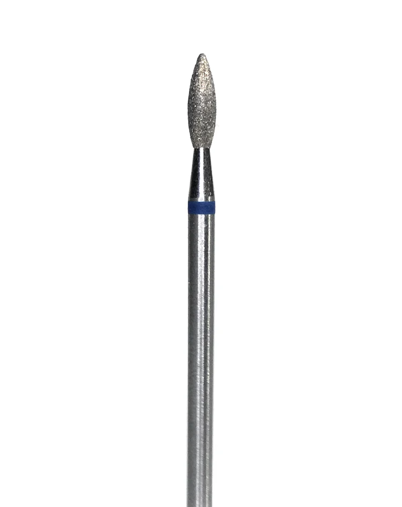 Diamond e-file nail drill bits -flame(drop) with a rounded tip 025, medium grit, Russian electric file bits