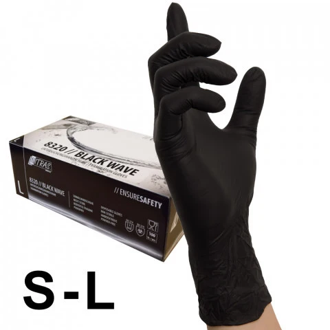 NITRIL HANDSCHUHE GRÖßE M (BLACK) 10 STÜCK