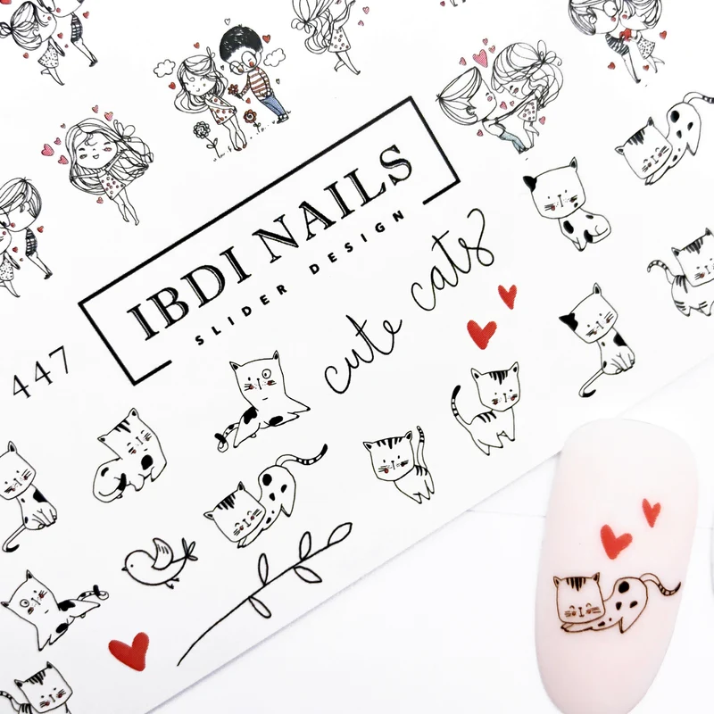 IBDI Valentines Day Love nail decals / sliders #447