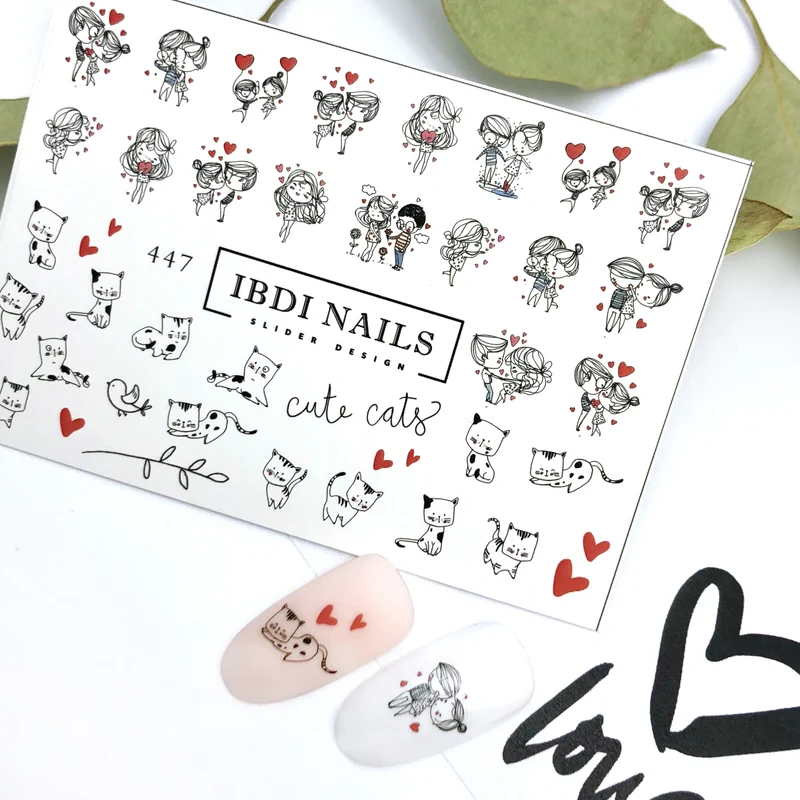 IBDI Valentines Day Love nail decals / sliders #447