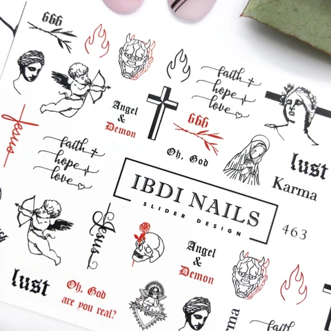 IBDI Angels and Demons nail decals / sliders #463