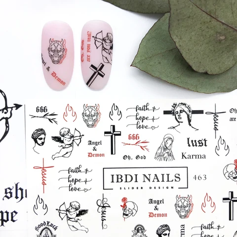 IBDI Angels and Demons nail decals / sliders #463