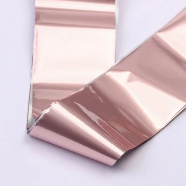 Pink pearl foil, nail art