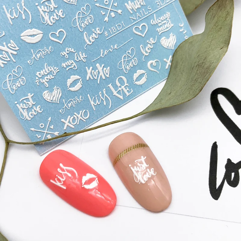 IBDI 3D Love nail decals / sliders
